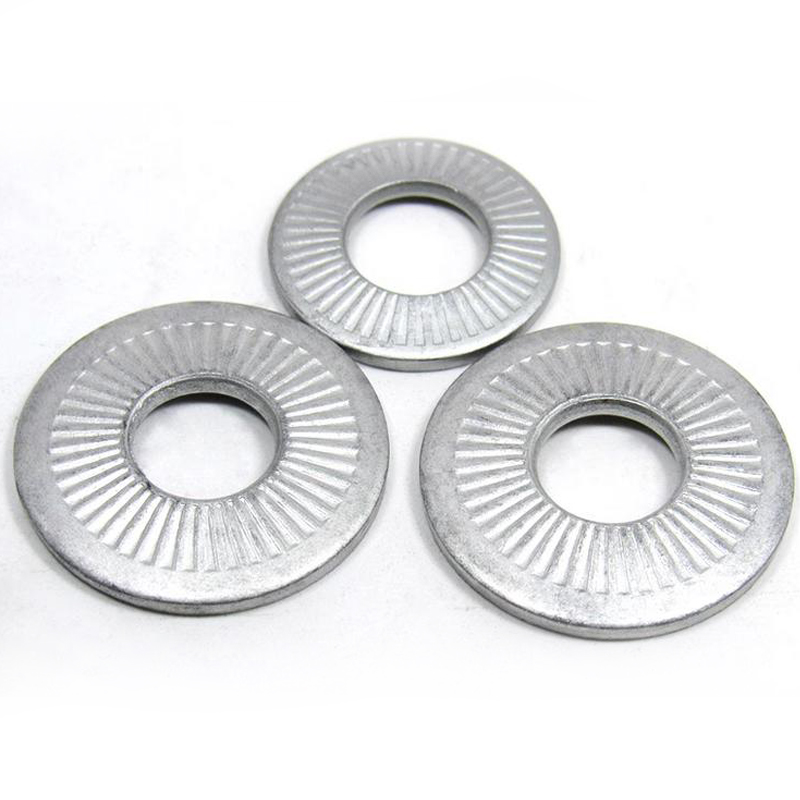 Knurled disc spring