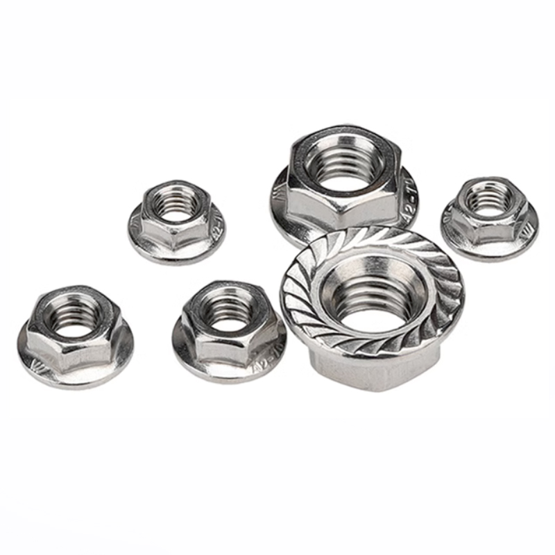 Flange/toothed nut carbon steel stainless steel